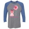 Unisex Triblend Three-Quarter Raglan T-Shirt Thumbnail