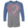 Unisex Triblend Three-Quarter Raglan T-Shirt Thumbnail