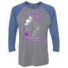 Unisex Triblend Three-Quarter Raglan T-Shirt Thumbnail