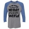 Unisex Triblend Three-Quarter Raglan T-Shirt Thumbnail