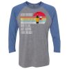 Unisex Triblend Three-Quarter Raglan T-Shirt Thumbnail