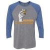 Unisex Triblend Three-Quarter Raglan T-Shirt Thumbnail