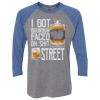 Unisex Triblend Three-Quarter Raglan T-Shirt Thumbnail