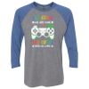 Unisex Triblend Three-Quarter Raglan T-Shirt Thumbnail