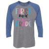 Unisex Triblend Three-Quarter Raglan T-Shirt Thumbnail