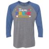 Unisex Triblend Three-Quarter Raglan T-Shirt Thumbnail