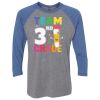 Unisex Triblend Three-Quarter Raglan T-Shirt Thumbnail