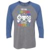 Unisex Triblend Three-Quarter Raglan T-Shirt Thumbnail