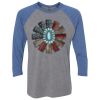 Unisex Triblend Three-Quarter Raglan T-Shirt Thumbnail