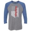 Unisex Triblend Three-Quarter Raglan T-Shirt Thumbnail