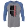 Unisex Triblend Three-Quarter Raglan T-Shirt Thumbnail