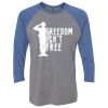 Unisex Triblend Three-Quarter Raglan T-Shirt Thumbnail