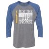 Unisex Triblend Three-Quarter Raglan T-Shirt Thumbnail