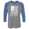 Unisex Triblend Three-Quarter Raglan T-Shirt Thumbnail