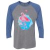 Unisex Triblend Three-Quarter Raglan T-Shirt Thumbnail