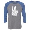 Unisex Triblend Three-Quarter Raglan T-Shirt Thumbnail