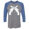 Unisex Triblend Three-Quarter Raglan T-Shirt Thumbnail