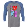 Unisex Triblend Three-Quarter Raglan T-Shirt Thumbnail