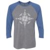 Unisex Triblend Three-Quarter Raglan T-Shirt Thumbnail