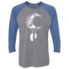 Unisex Triblend Three-Quarter Raglan T-Shirt Thumbnail
