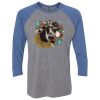 Unisex Triblend Three-Quarter Raglan T-Shirt Thumbnail