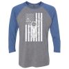 Unisex Triblend Three-Quarter Raglan T-Shirt Thumbnail