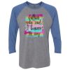 Unisex Triblend Three-Quarter Raglan T-Shirt Thumbnail