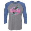 Unisex Triblend Three-Quarter Raglan T-Shirt Thumbnail