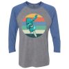 Unisex Triblend Three-Quarter Raglan T-Shirt Thumbnail