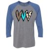 Unisex Triblend Three-Quarter Raglan T-Shirt Thumbnail