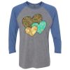 Unisex Triblend Three-Quarter Raglan T-Shirt Thumbnail