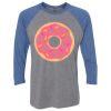 Unisex Triblend Three-Quarter Raglan T-Shirt Thumbnail