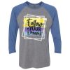 Unisex Triblend Three-Quarter Raglan T-Shirt Thumbnail