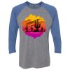 Unisex Triblend Three-Quarter Raglan T-Shirt Thumbnail