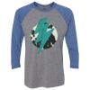 Unisex Triblend Three-Quarter Raglan T-Shirt Thumbnail