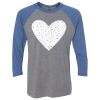 Unisex Triblend Three-Quarter Raglan T-Shirt Thumbnail