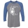 Unisex Triblend Three-Quarter Raglan T-Shirt Thumbnail