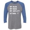 Unisex Triblend Three-Quarter Raglan T-Shirt Thumbnail