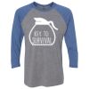 Unisex Triblend Three-Quarter Raglan T-Shirt Thumbnail