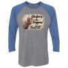 Unisex Triblend Three-Quarter Raglan T-Shirt Thumbnail