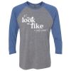 Unisex Triblend Three-Quarter Raglan T-Shirt Thumbnail