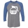 Unisex Triblend Three-Quarter Raglan T-Shirt Thumbnail