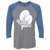 Unisex Triblend Three-Quarter Raglan T-Shirt Thumbnail