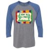 Unisex Triblend Three-Quarter Raglan T-Shirt Thumbnail