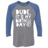 Unisex Triblend Three-Quarter Raglan T-Shirt Thumbnail