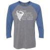 Unisex Triblend Three-Quarter Raglan T-Shirt Thumbnail