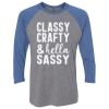 Unisex Triblend Three-Quarter Raglan T-Shirt Thumbnail