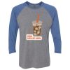 Unisex Triblend Three-Quarter Raglan T-Shirt Thumbnail