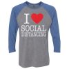 Unisex Triblend Three-Quarter Raglan T-Shirt Thumbnail