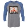 Unisex Triblend Three-Quarter Raglan T-Shirt Thumbnail